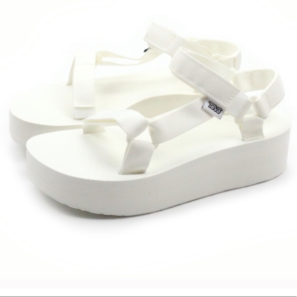 Teva Women's Flatform Bright White Sandals